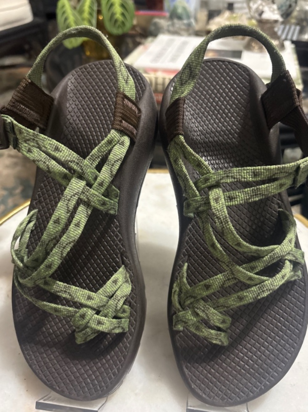Chaco Z/Cloud Hiking Sandals Women's Size 7 Green Adjustable Comfort outdoor
